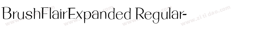 BrushFlairExpanded Regular字体转换